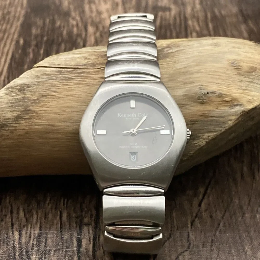 Kenneth Cole Silver Tone Stainless Steel Watch KC4144 Working